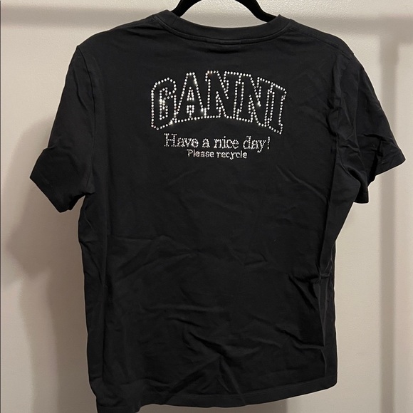 Ganni Relaxed Rhinestone Tee - Picture 7 of 8